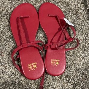 Red sandals